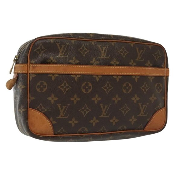 LOUIS VUITTON Monogram Compiegne 28 Clutch Bag LV Auth - Picture 1 of 16